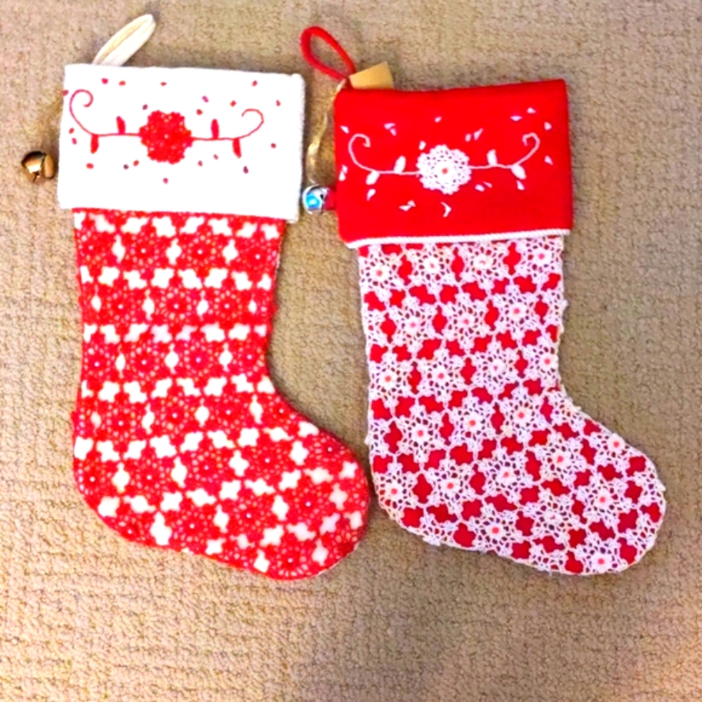 Holiday Decreative Crochet Stockings